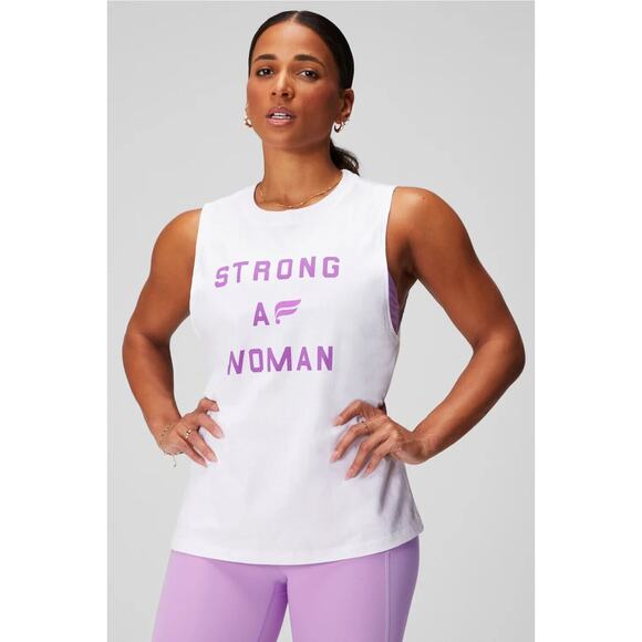 Fabletics International Womens Day Muscle Tank Womens M Medium Drop Armhole Top - Picture 13 of 15